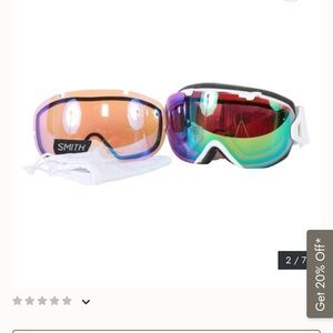 Smith Optics White Mosaic ChromaPop Everyday I/OS Interchangeable Snow Goggles